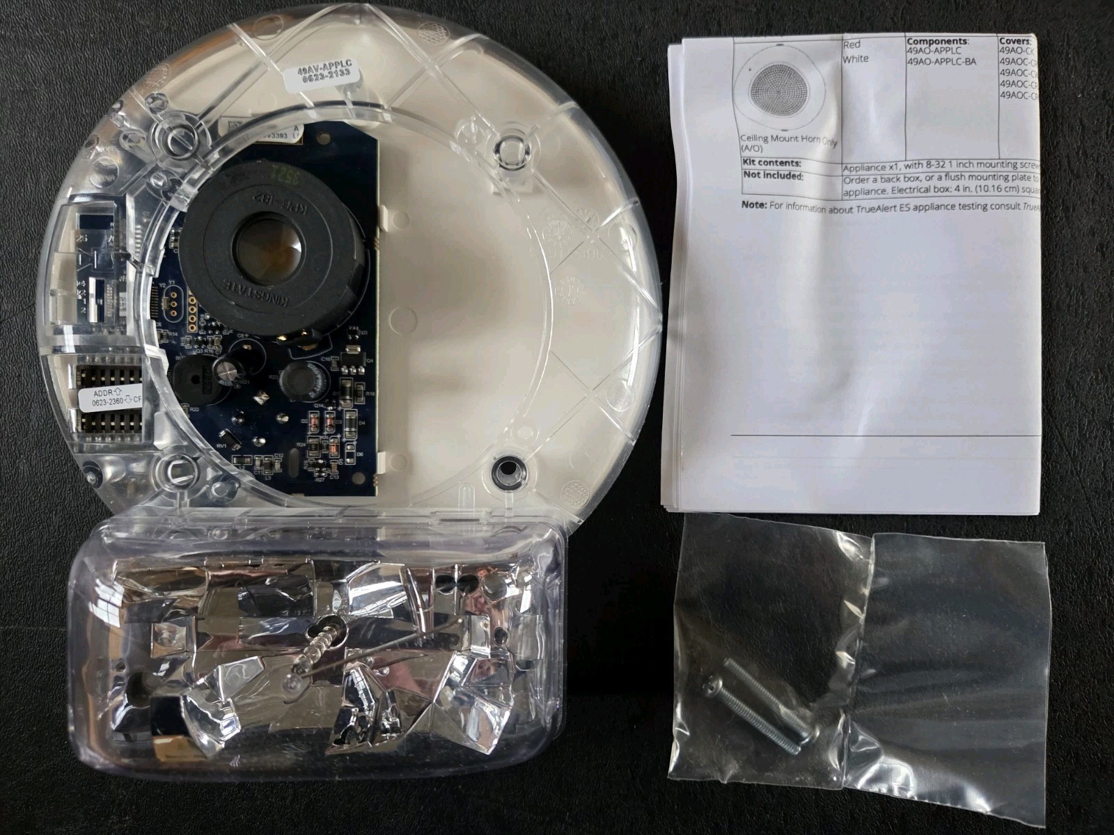 SIMPLEX 49AV-APPLC ADDRESSABLE CEILING HORN/STROBE - APPLIANCE ONLY - 46 AVAIL.
