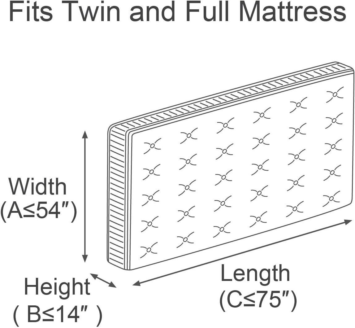 Lightweight Twin/Full Mattress Bag - Clear Polyethylene Storage Solution