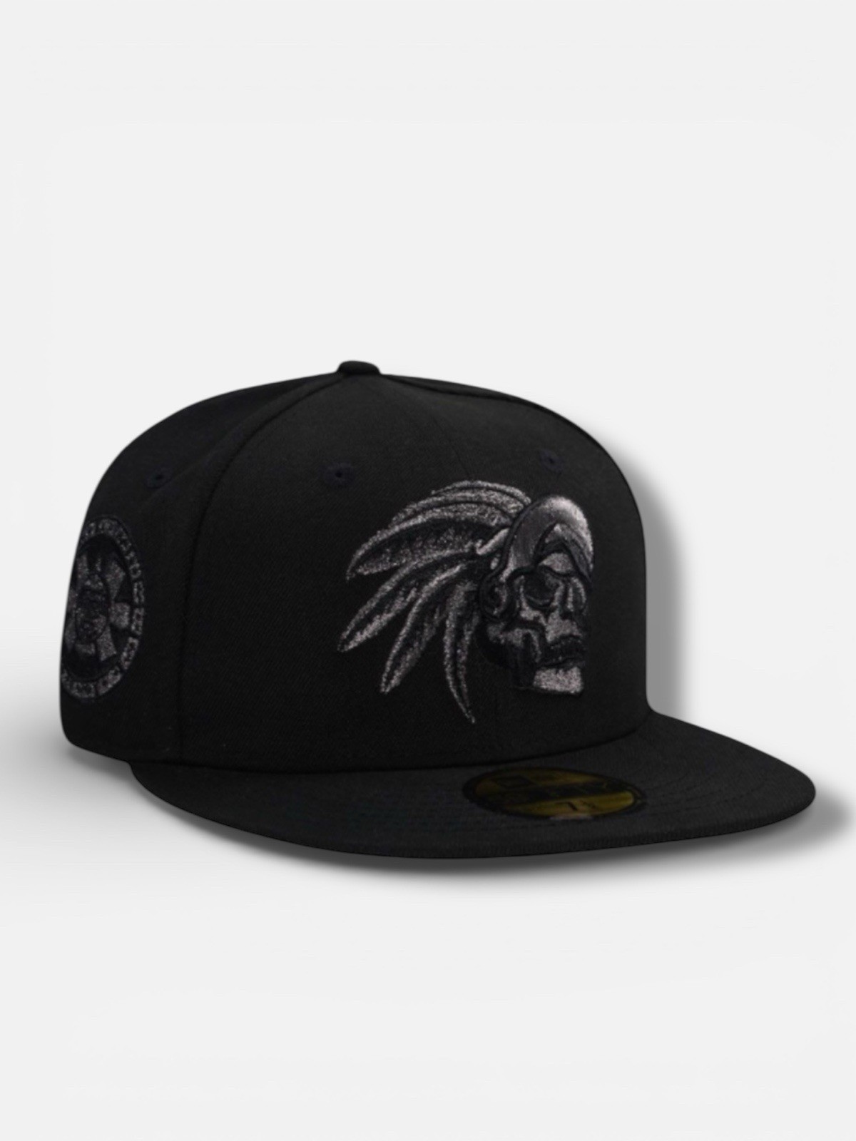 New Era Mexico Skull Aztec Warrior Liquid Titanium Prime Edition Hat Fitted Cap