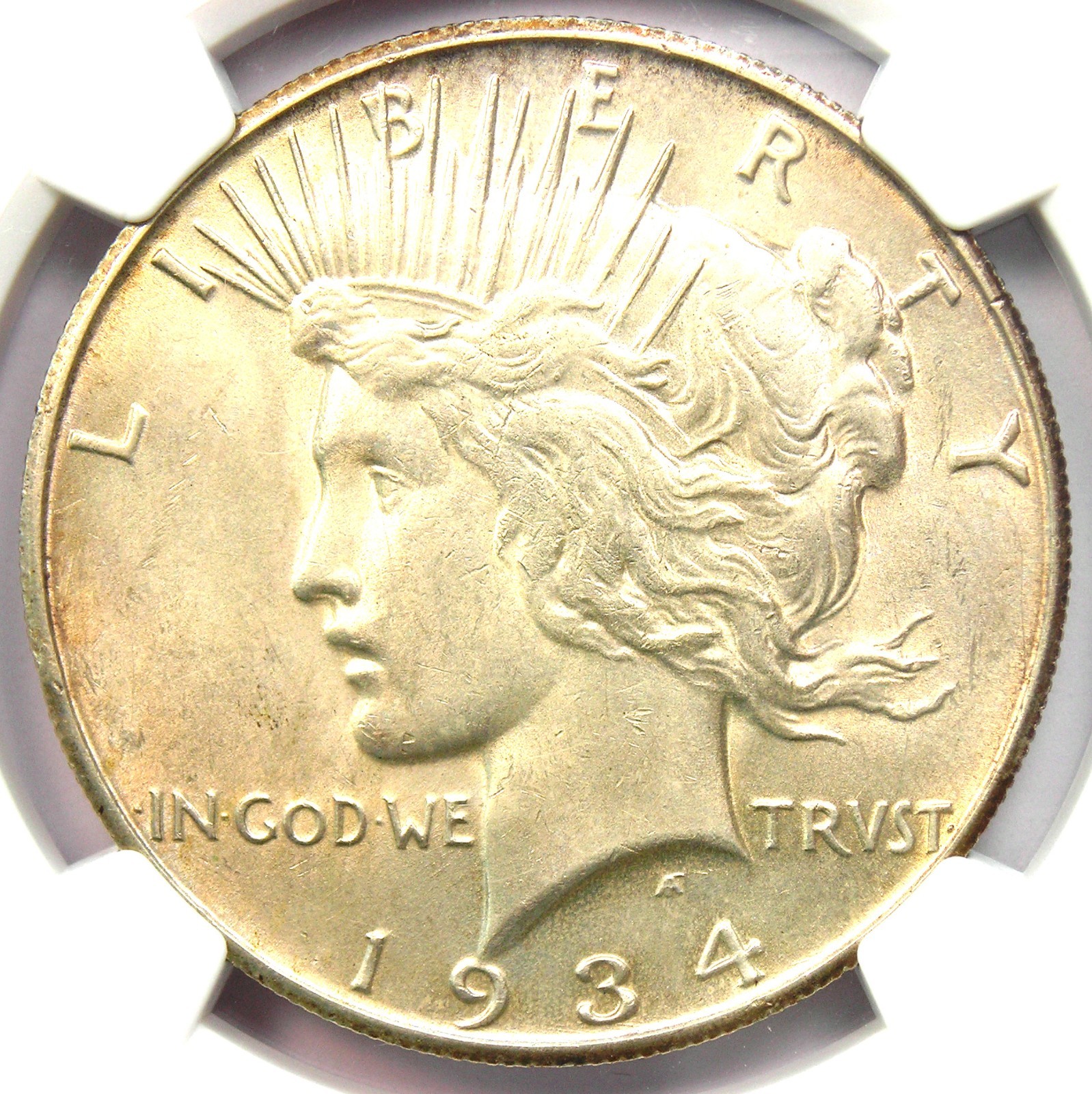 1934-S Peace Silver Dollar $1 Coin - Certified NGC Uncirculated Detail (UNC MS)