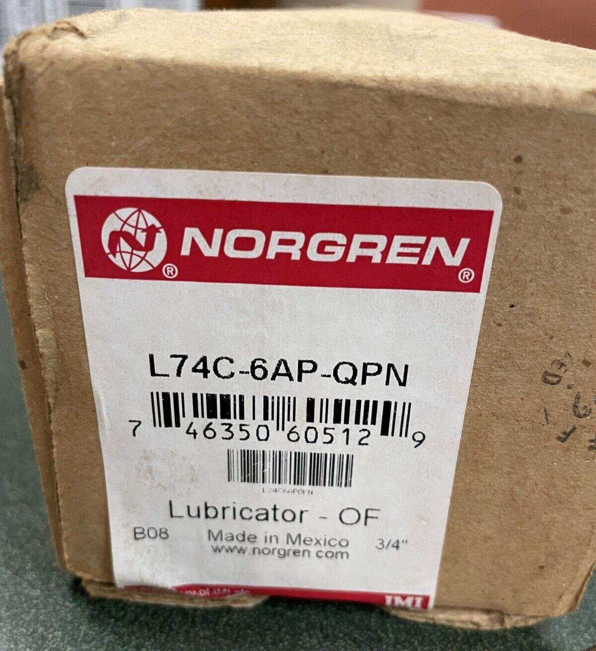 NORGREN PNEUMATIC LUBRICATOR L74C-6AP-QPN
