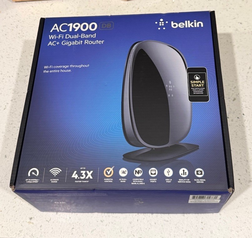 Belkin AC1900 Wi-Fi Dual-Band AC+ Gigabit Router - Black