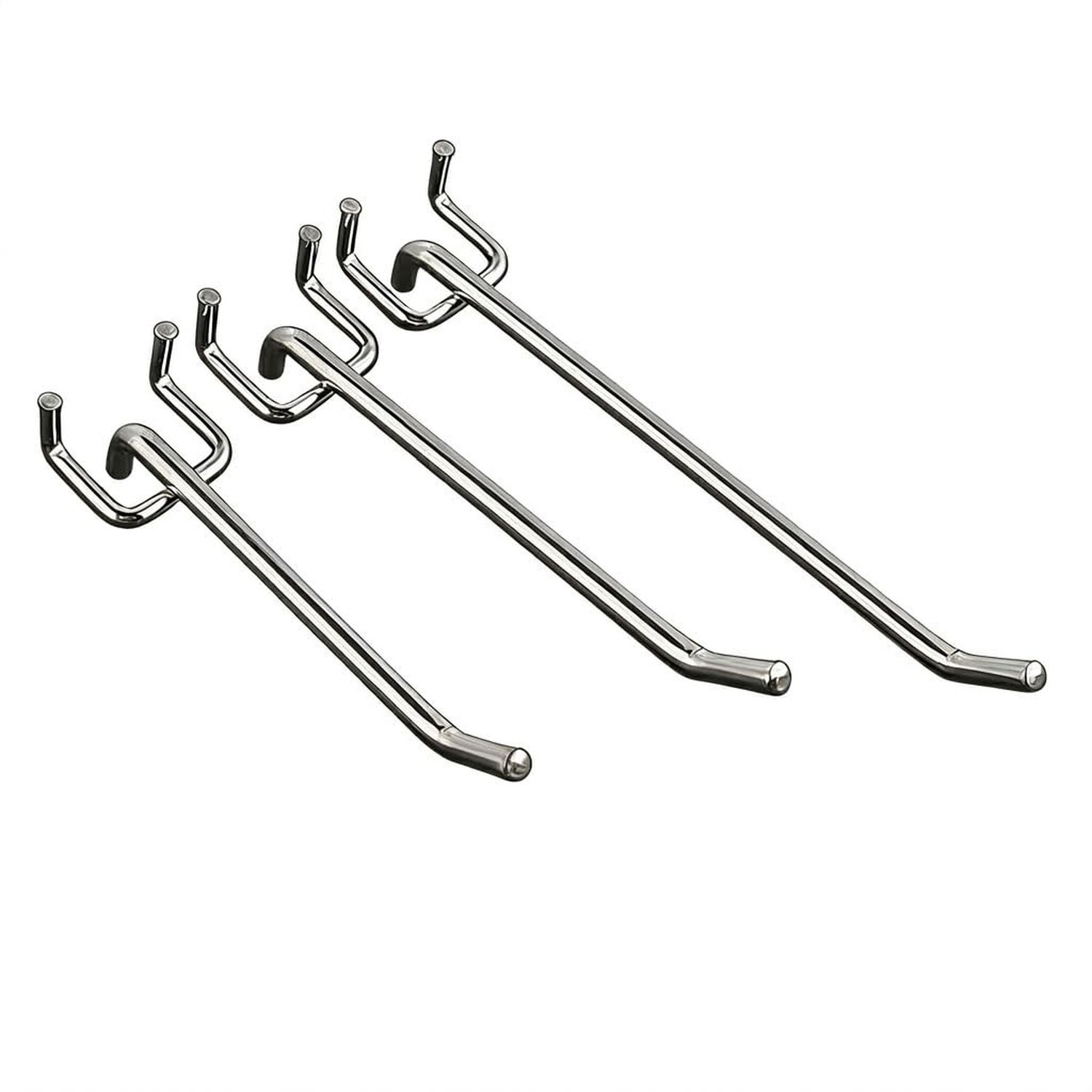 36 Pack Heavy Duty Pegboard Hooks, Assorted Sizes Metal Hangers | Double-pron...