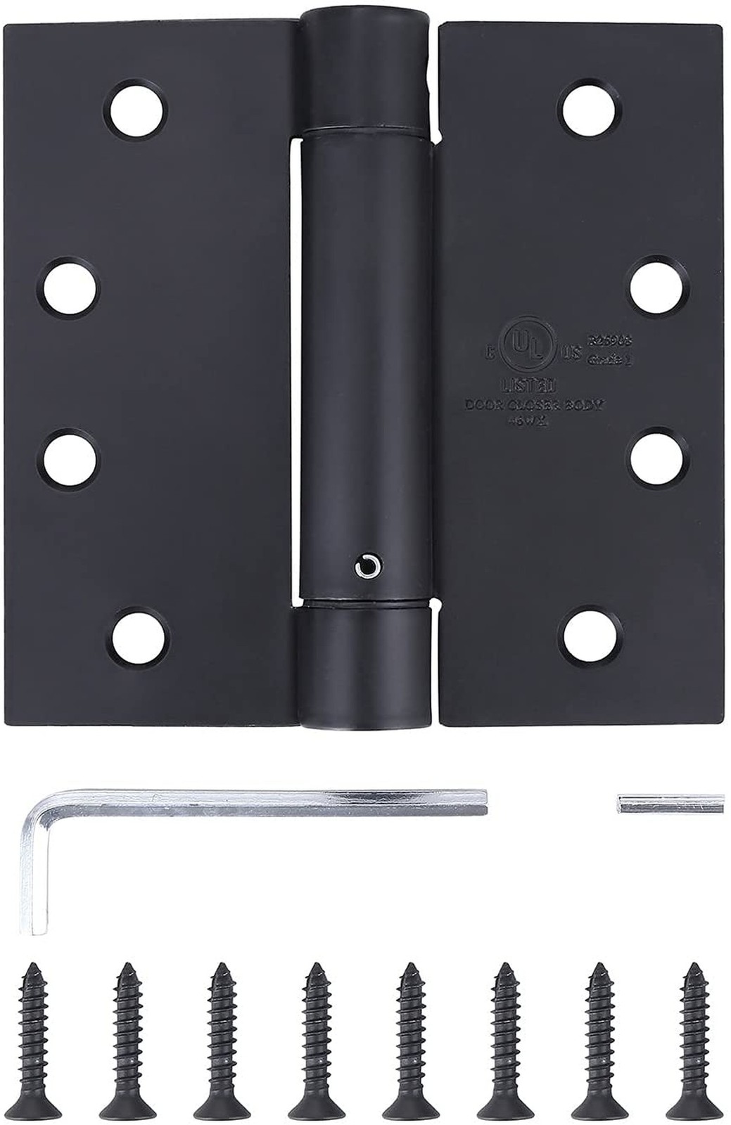 3 Pack - 4"x4" Residential Black Finish Reversible Self Closing Door Hinges -...