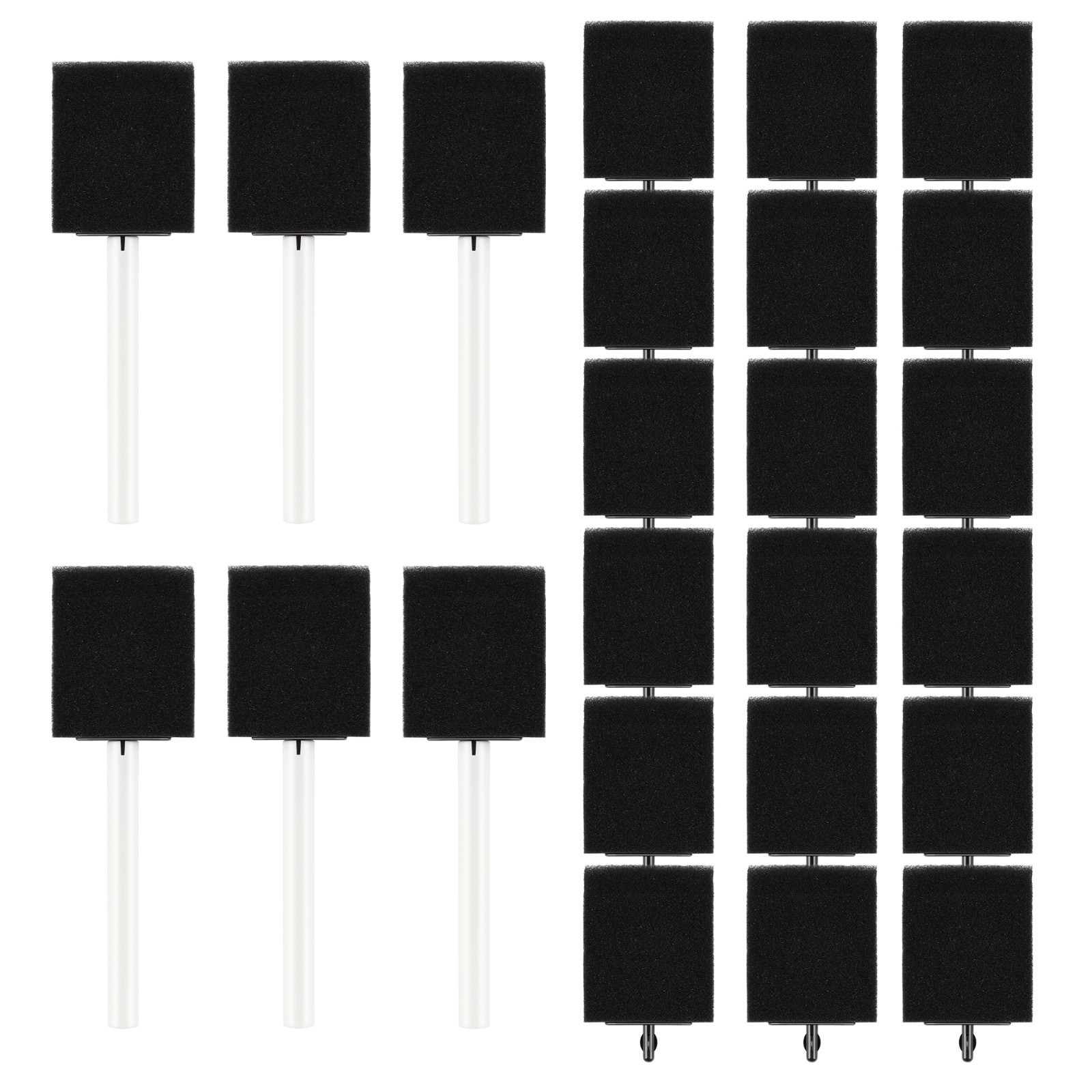 XDT Sponge Paint Brushes 24Pcs 2Inch, Disassemblable Foam Brushes for Painting