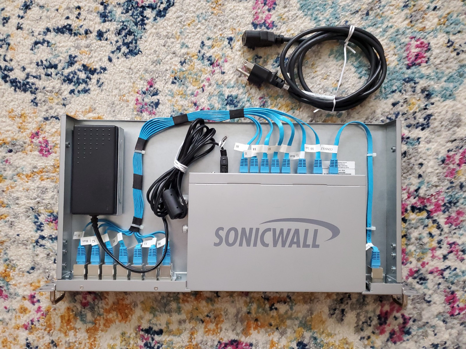 Sonicwall TZ 215 Network Security Appliance Firewall with Rack Mount.