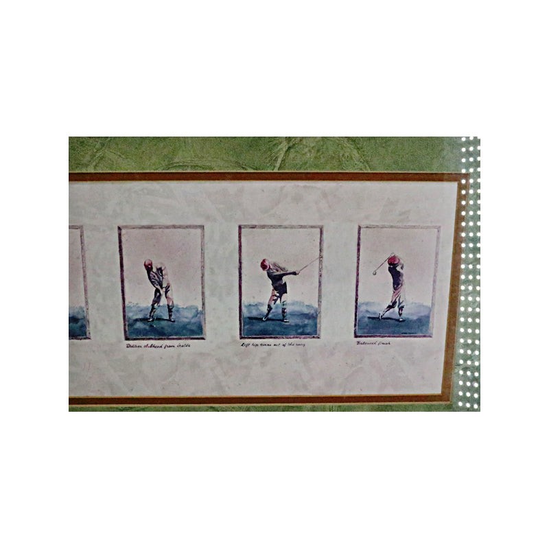 The Golf Swing Progression Framed Lithograph 19x44
