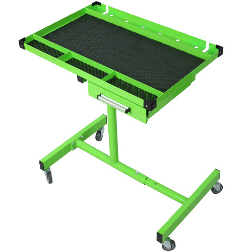 Heavy Duty Adjustable Work Table Bench With Drawer 220 lbs Rolling Tool Cart