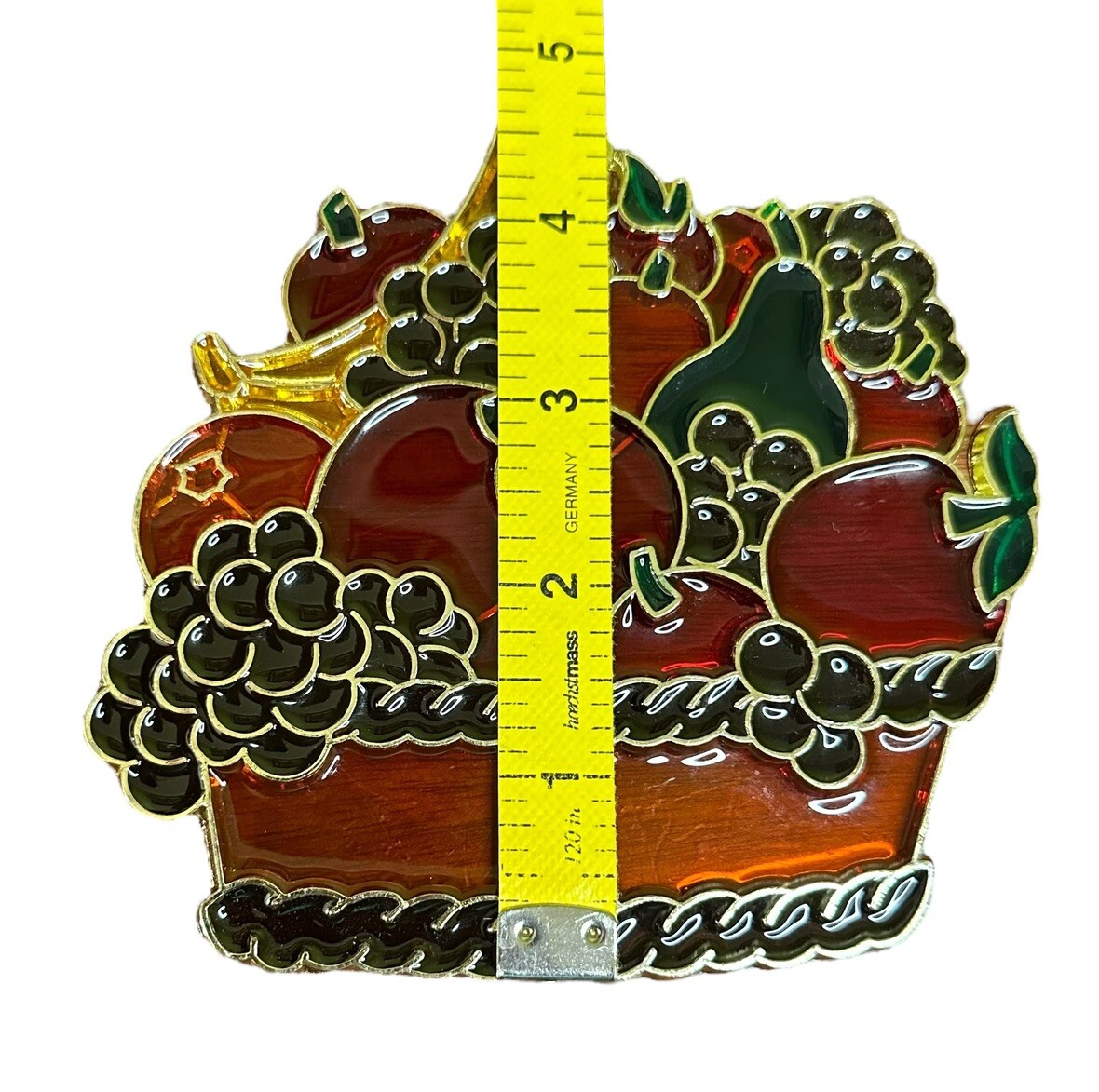 Fruit Basket Sun Catcher Window Decor 4.5”