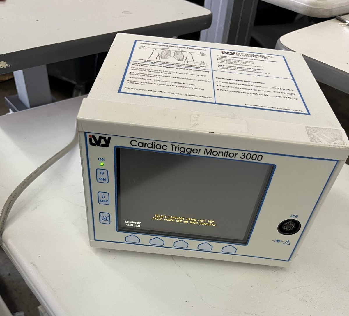 Ivy Biomedical 3000 Cardiac Trigger Monitor TESTED