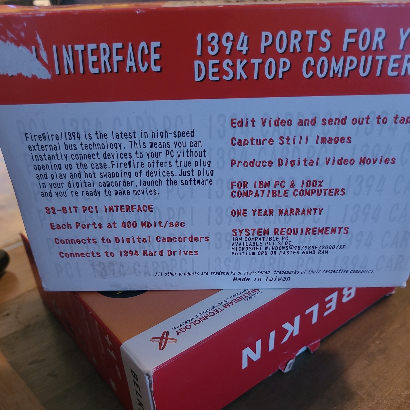 PCI 1394 Firewire Host Adapter 2 Ports Plug and Play