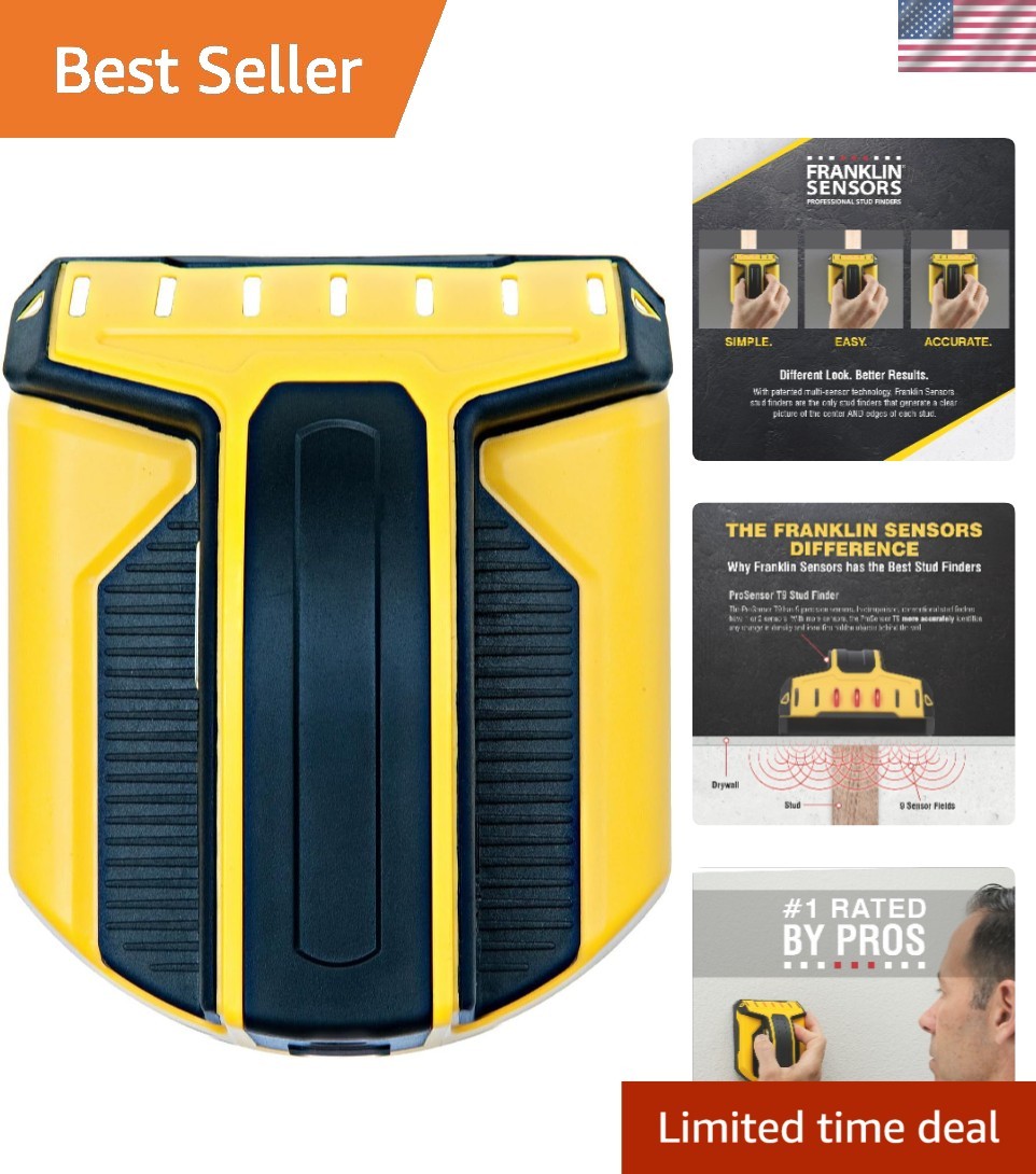 Lightweight ProSensor T9 Stud Finder - 8 High-Accuracy Sensors for All Materials