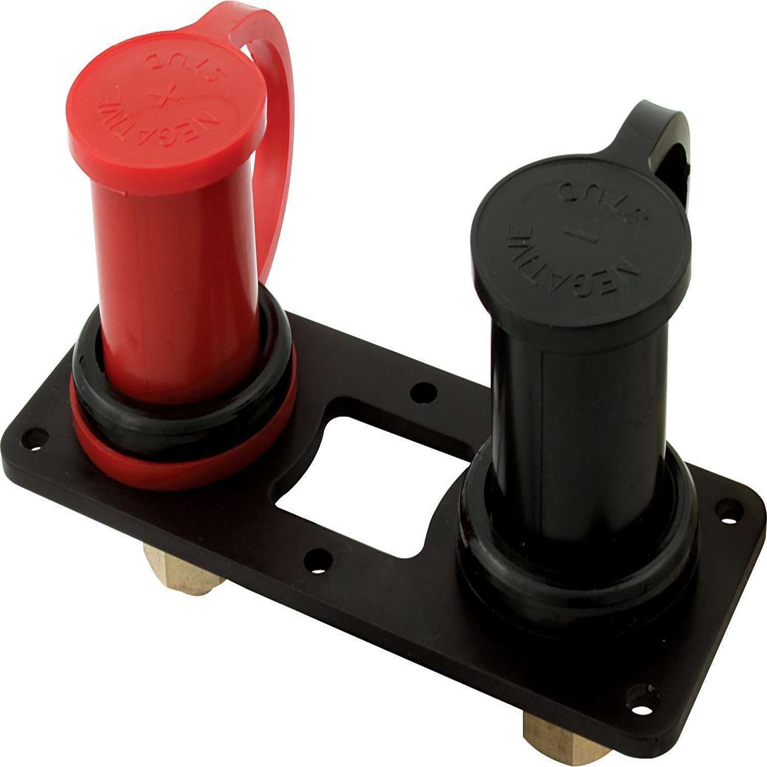 Quickcar 57-708, One Battery Terminal Bracket Remote Flat Black Aluminum