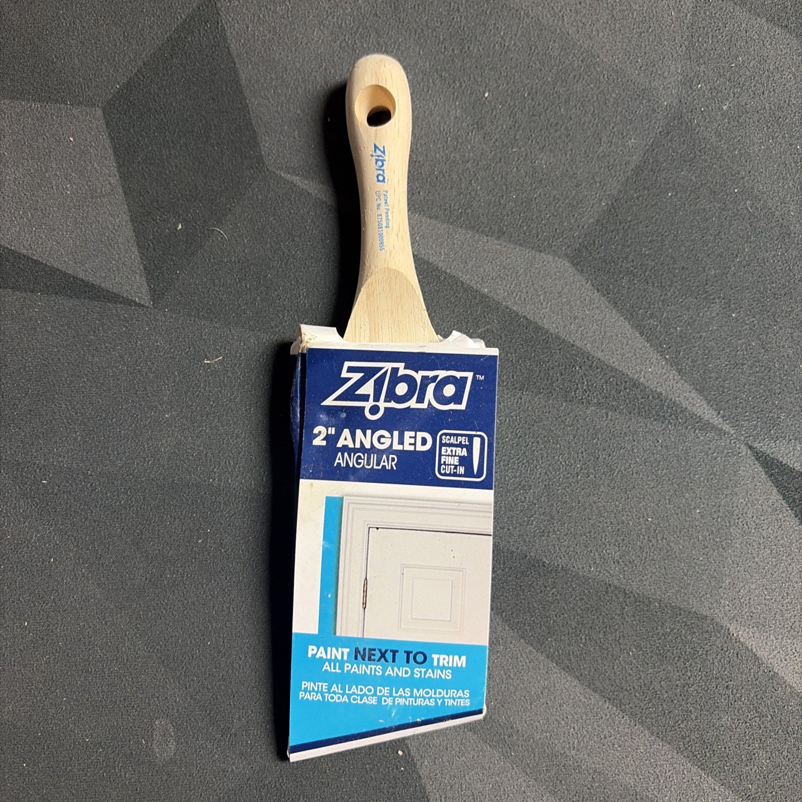 Zibra Angled Paint Trim Brush Walls, and Doors, 2.5-inch, White Paints & Trim