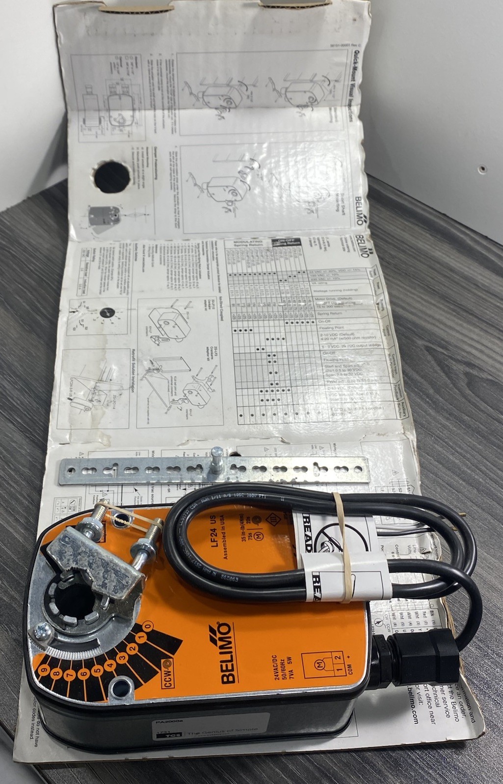 Belimo LF24-US Spring Return Damper Actuator 24V AC/DC 35 in/lb On/Off Control
