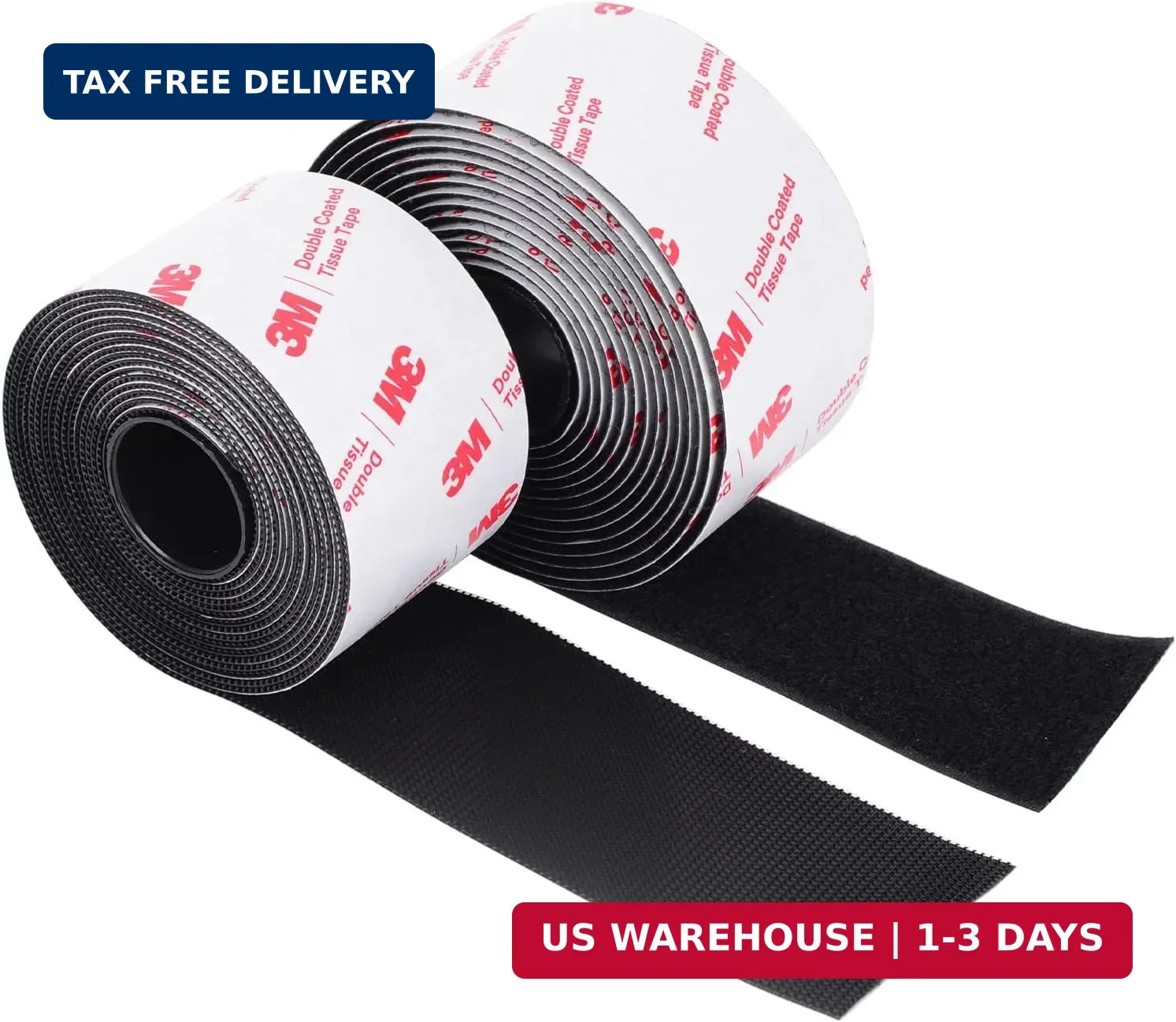 Hook and Loop Tape 2in x 10ft, Heavy Duty Adhesion Strip, Slef Adhesive Interloc