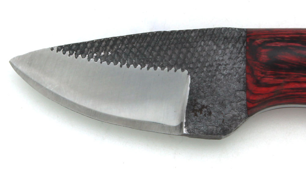 Wild Turkey Handmade Full Tang Real File Skinner Knife w/ Leather Sheath
