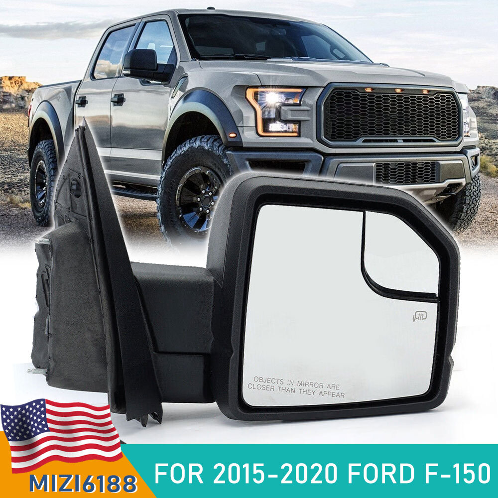 Passenger Right Side Door Mirror Power Heat and Signal Lamp for 15-20 Ford F-150