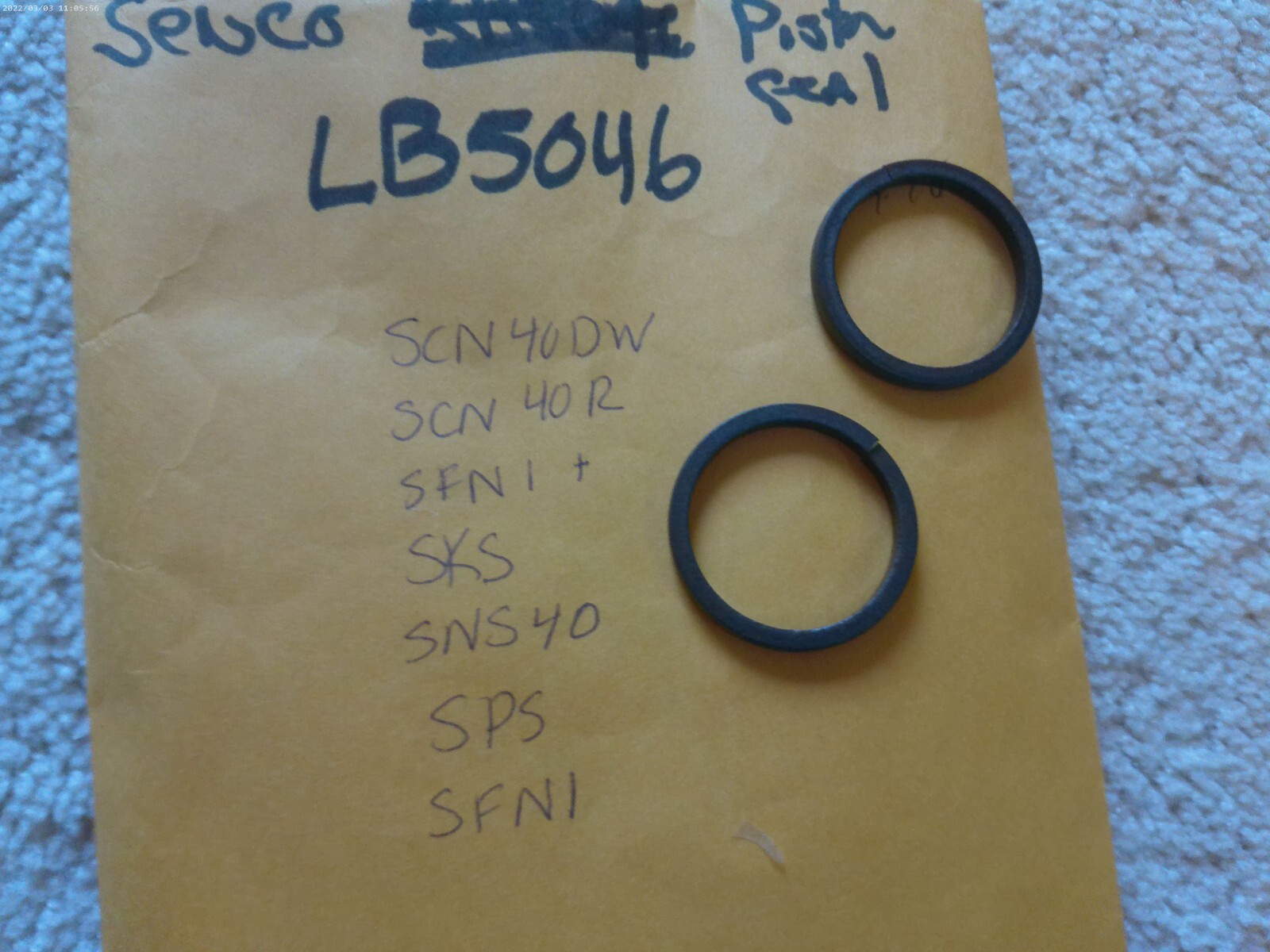 TWO !! Senco Piston Seals LB5046