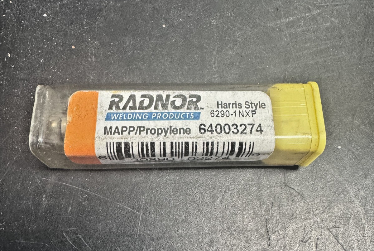 RADNOR WELDING PRODUCTS, HARRIS STYLE 6290-1NXP MAPP/PROPYLENE 64003274