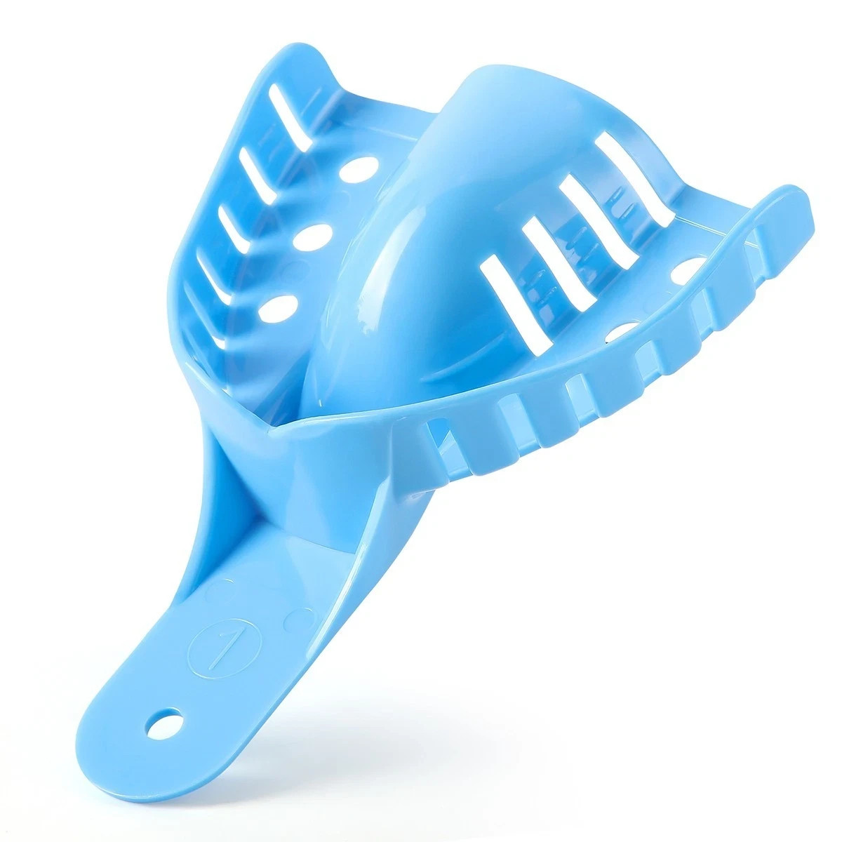10 Pc/Set Dental Disposable Plastic Impression Trays Blue Plastic Denture