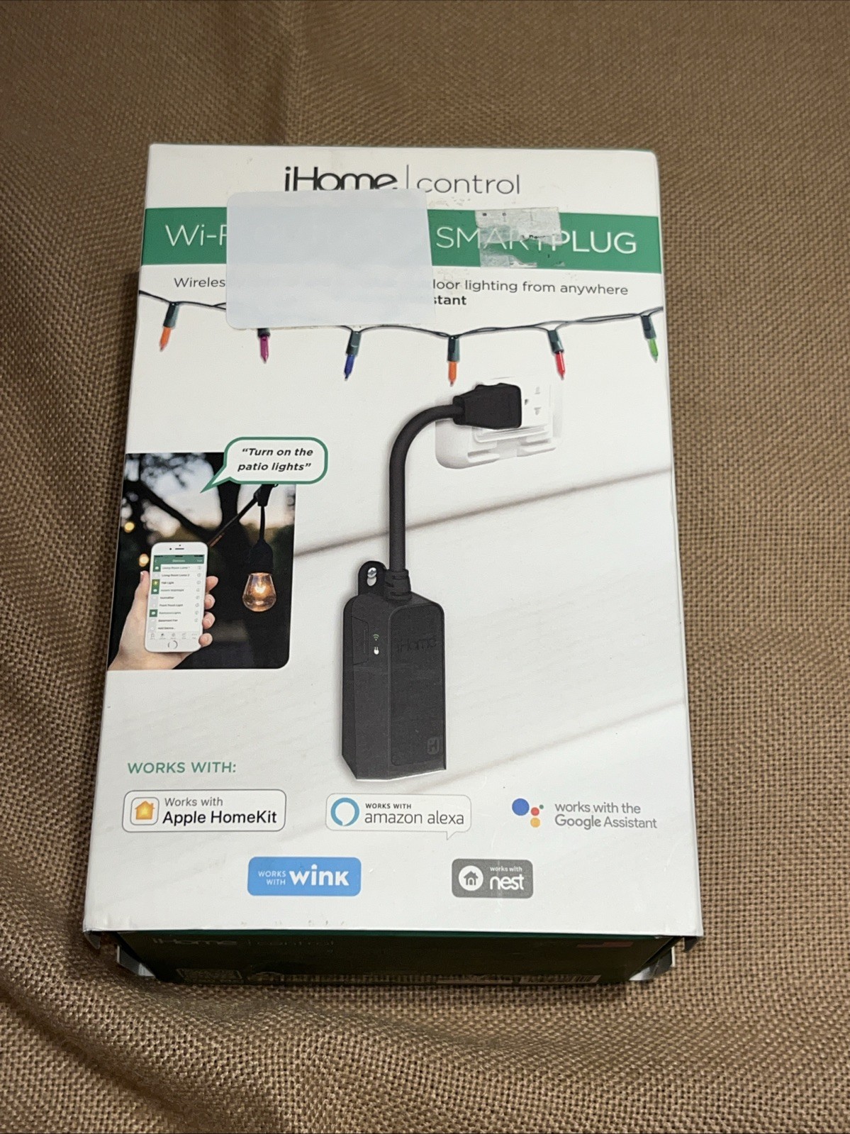 iHome Control Wifi Outdoor Water Resistant Smart Plug Alexa Google ISP100B