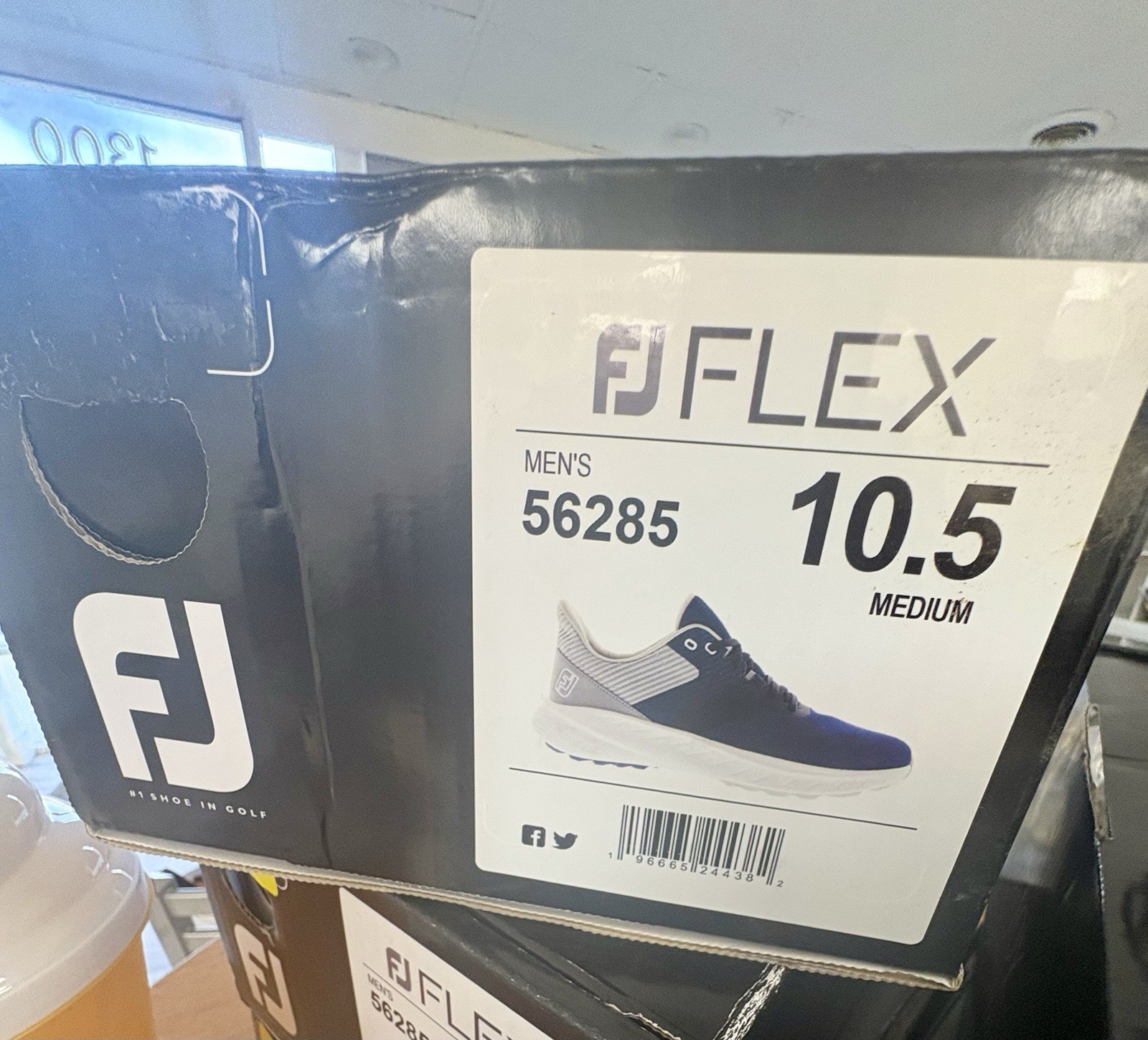 NIB MEN'S FOOTJOY 56285 FOOT JOY FJ FLEX GOLF NAVY/GREY/WHITE Size 11 And 10.5