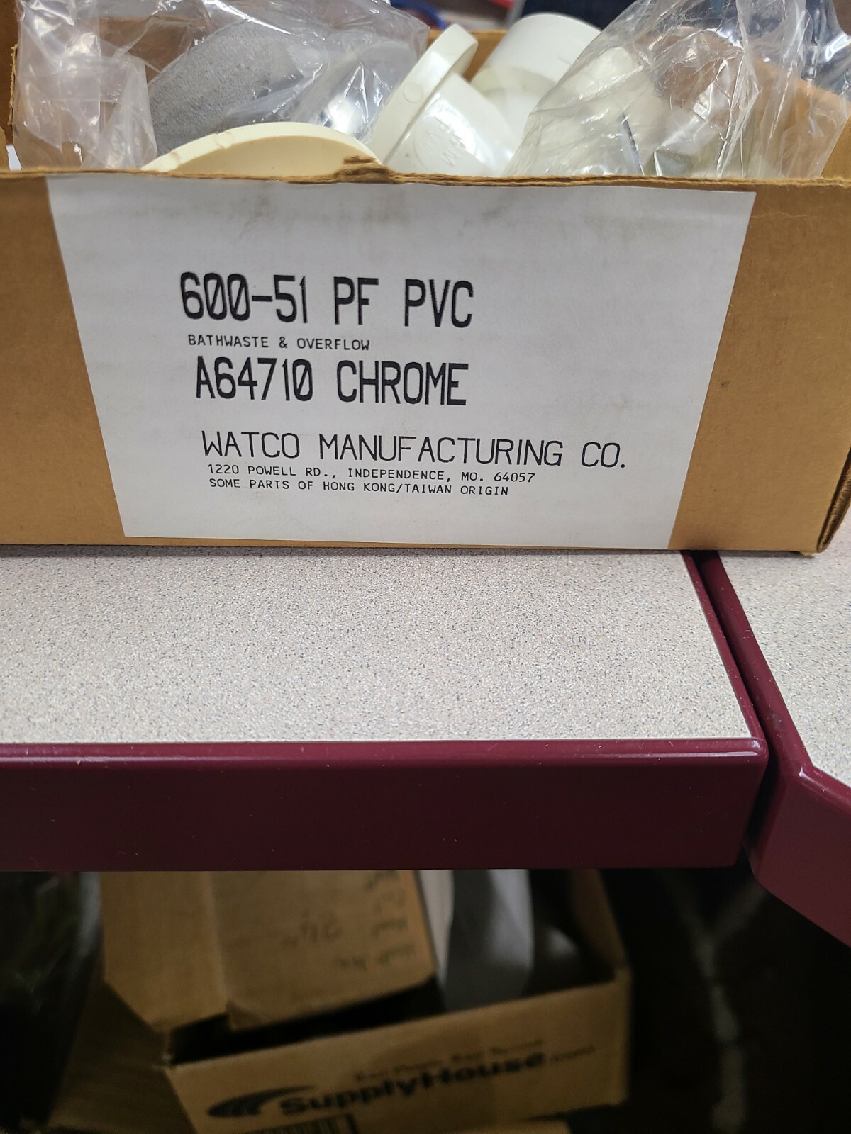 WATCO 600-51 PF PVC CHROME BATHWASTE & OVERFLOW CHROME A64710