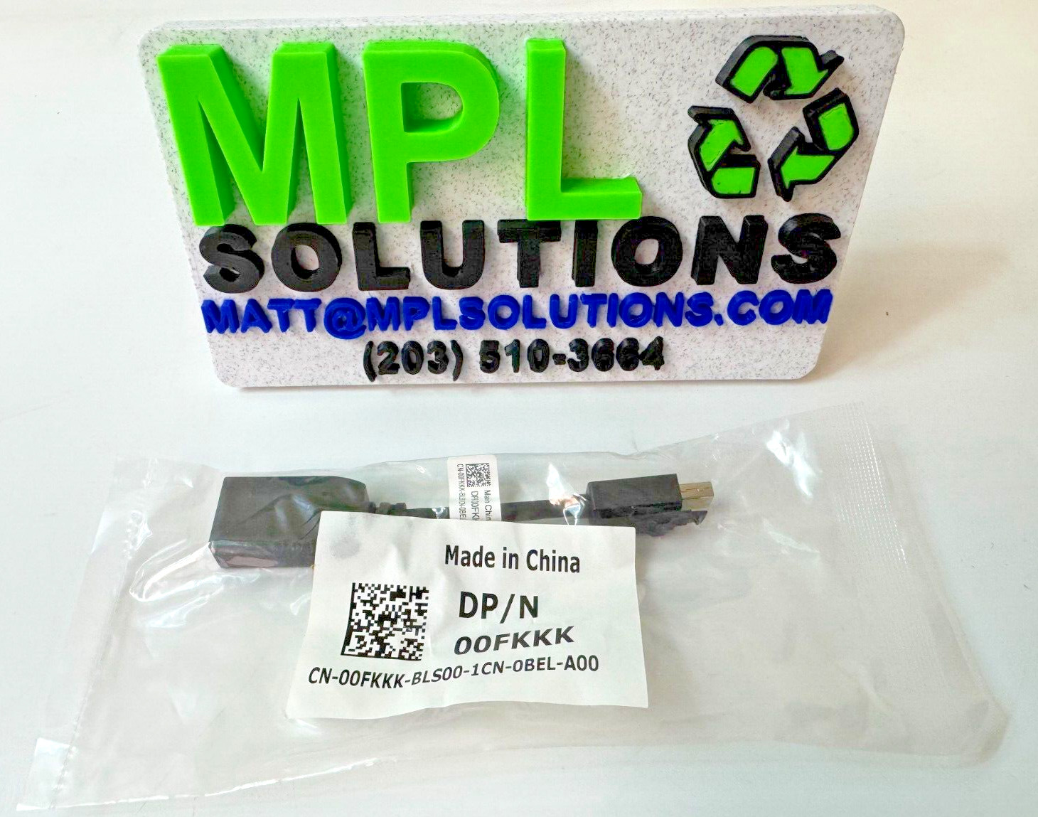 LOT OF 50 NEW Dell miniDP male to DisplayPort female Adapter Cable 0FKKK