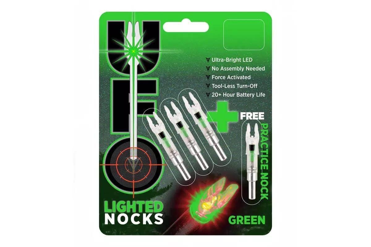 30-06 Outdoors UFO Lighted Nock Green .246 GT Series 3pk UFO246G