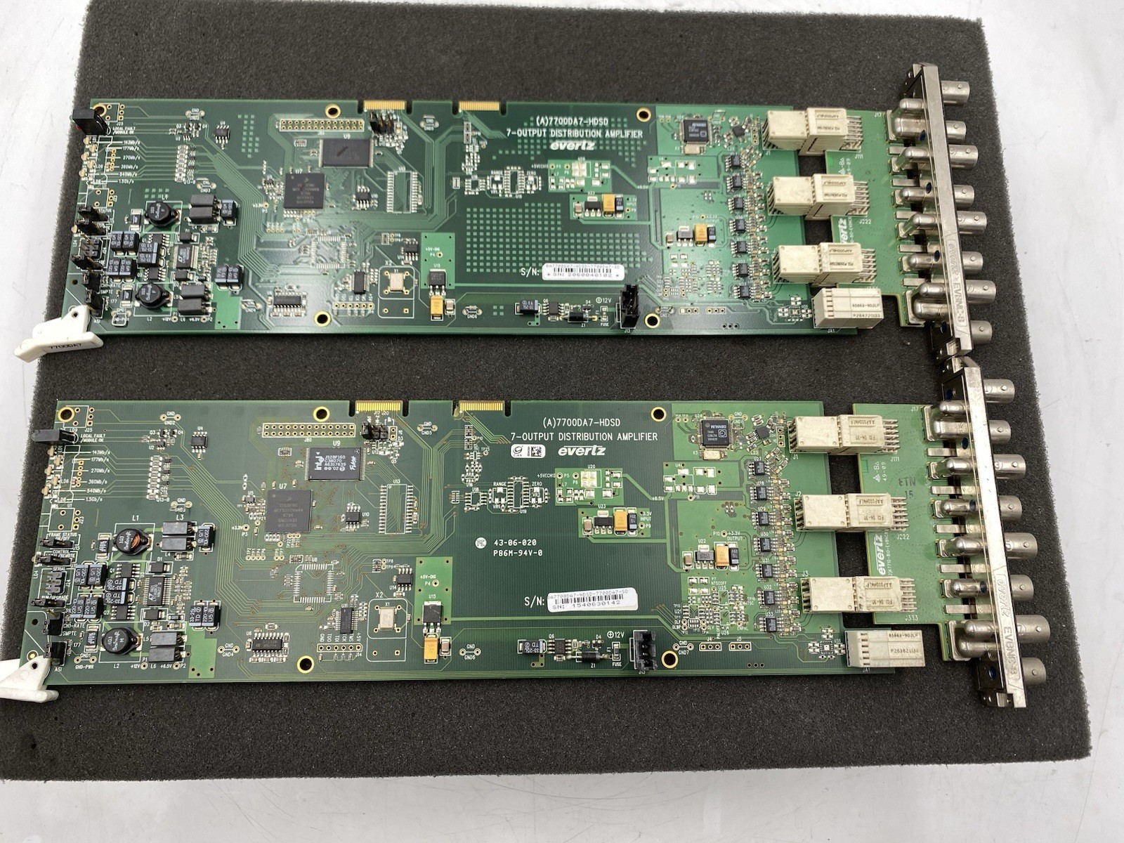Lot of 2 Evertz 7700DA7-HDSD 7 Output Distribution Amplifier