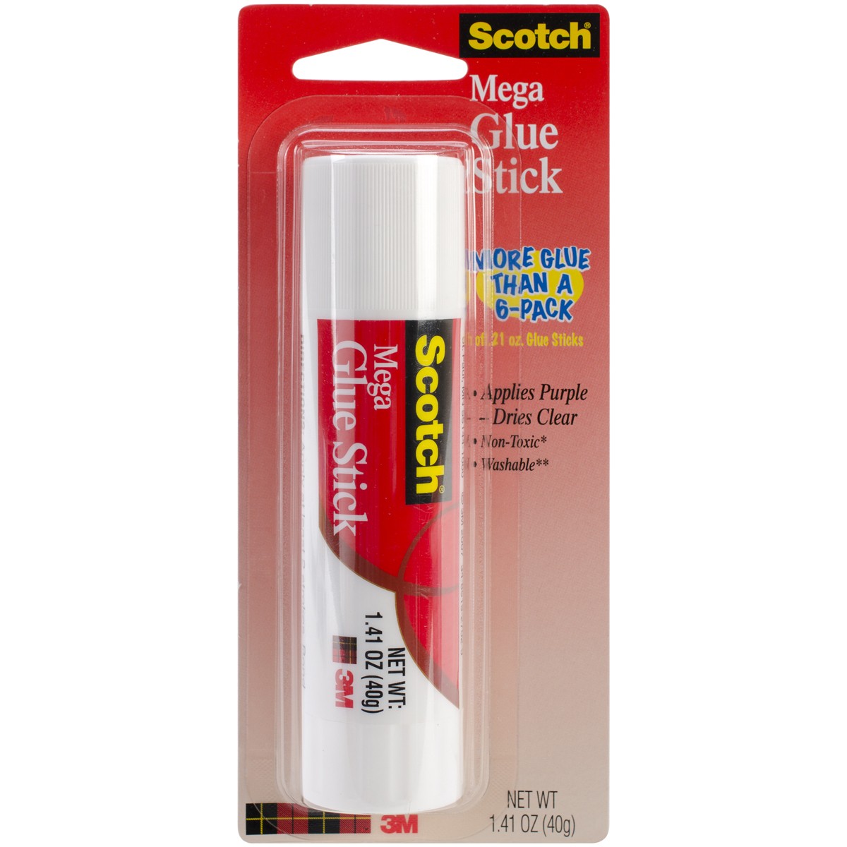 Scotch Mega Glue Stick-1.4oz - 6 Pack