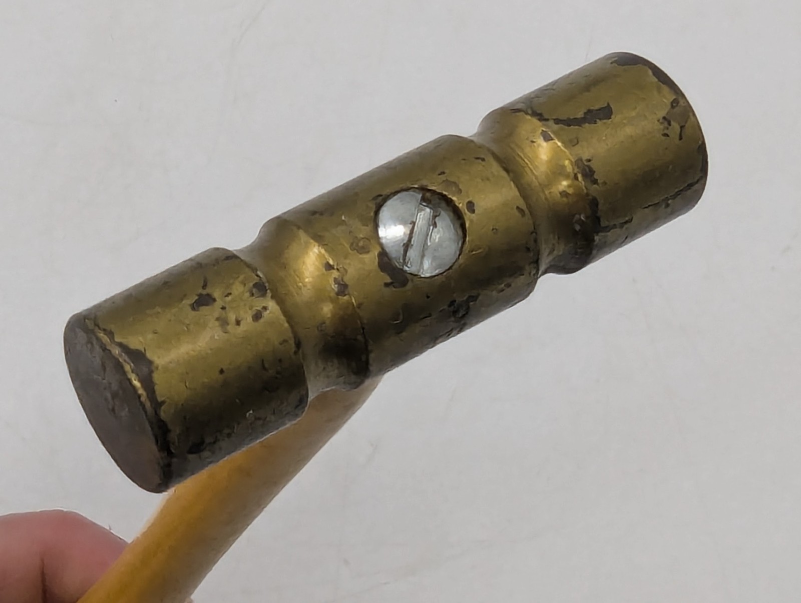 Vtg Peer Brass Hammer Small Tiny Jeweler - 2.9 Oz including handle