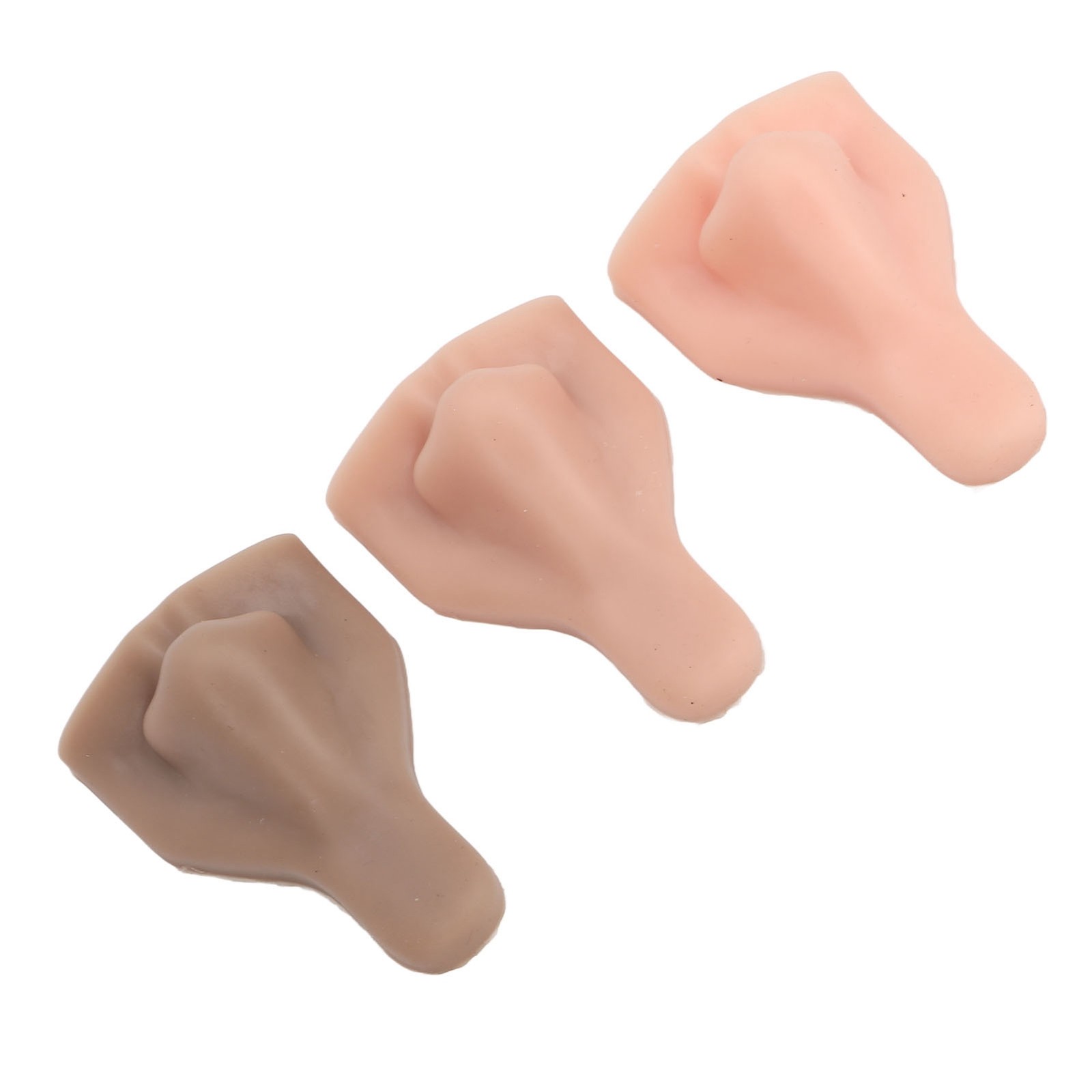 3 Pcs Silicone Nose Model For Suture Practice Teaching Beauty School Display
