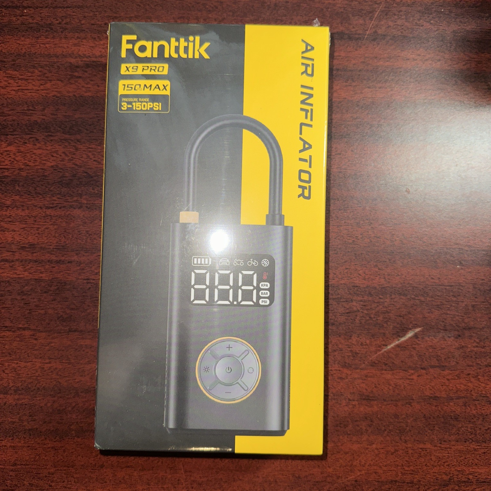Fanttik X9 Pro Portable Tire Inflator  Fast Inflate Electric NEW FREE SHIP