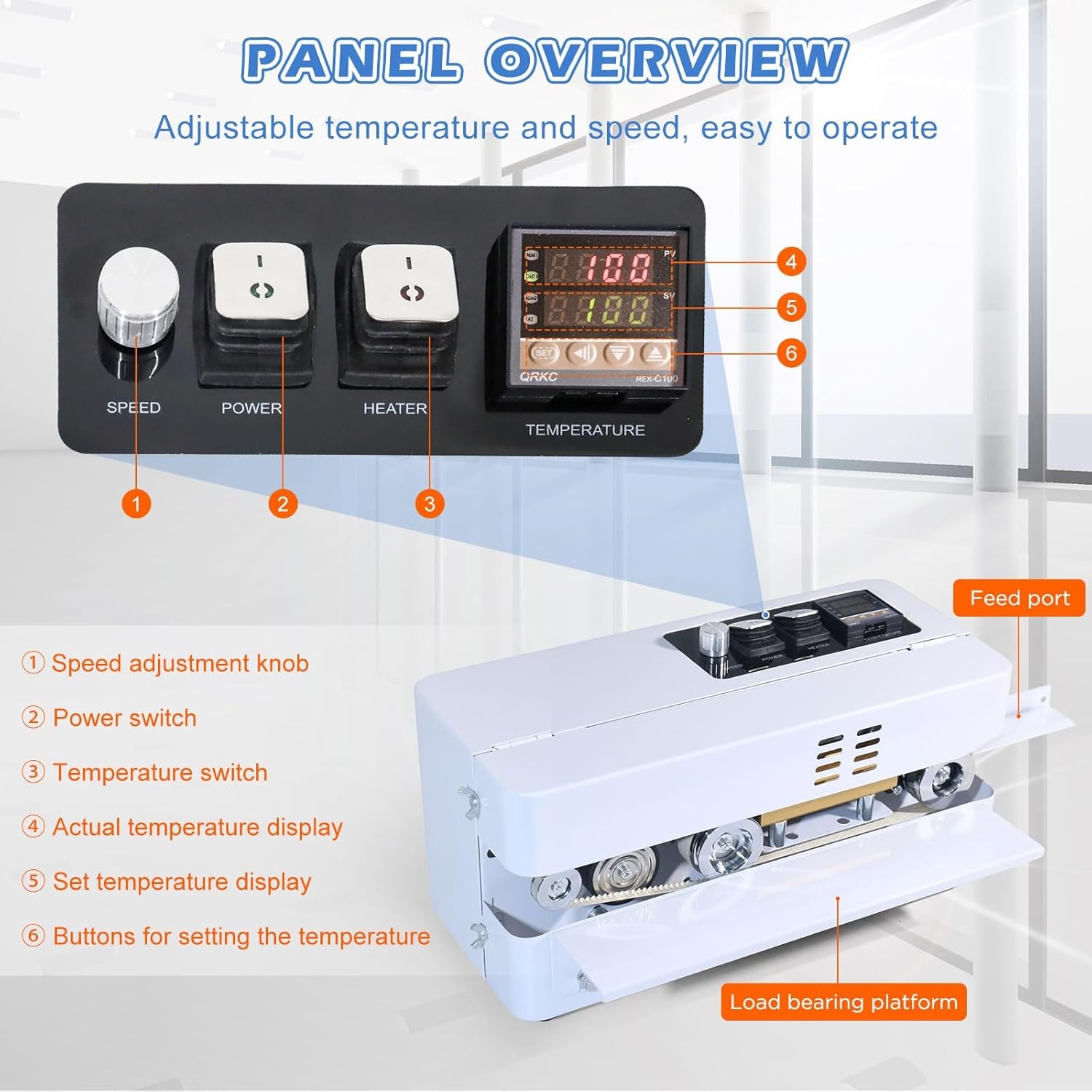 Automatic Continuous Bag Band Sealing Machine, Digital Temp Control