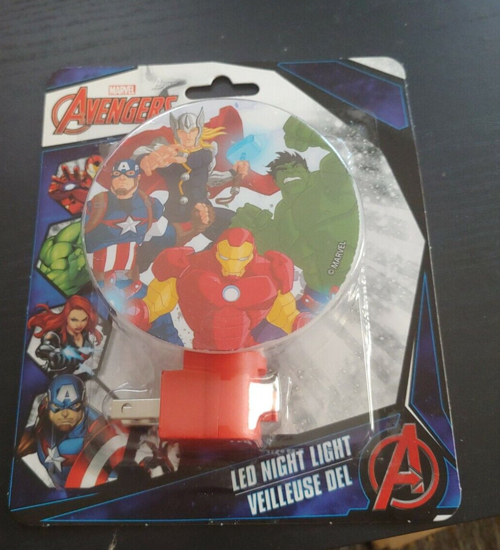 Marvel Avengers LED Night Light Plug-In Iron Man Hulk Thor
