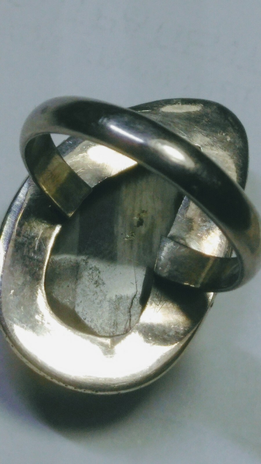 FETCHING UNTREATED NATURAL AGATE IN STERLING SILVER.925 RING SIZE 9.5-9.75!