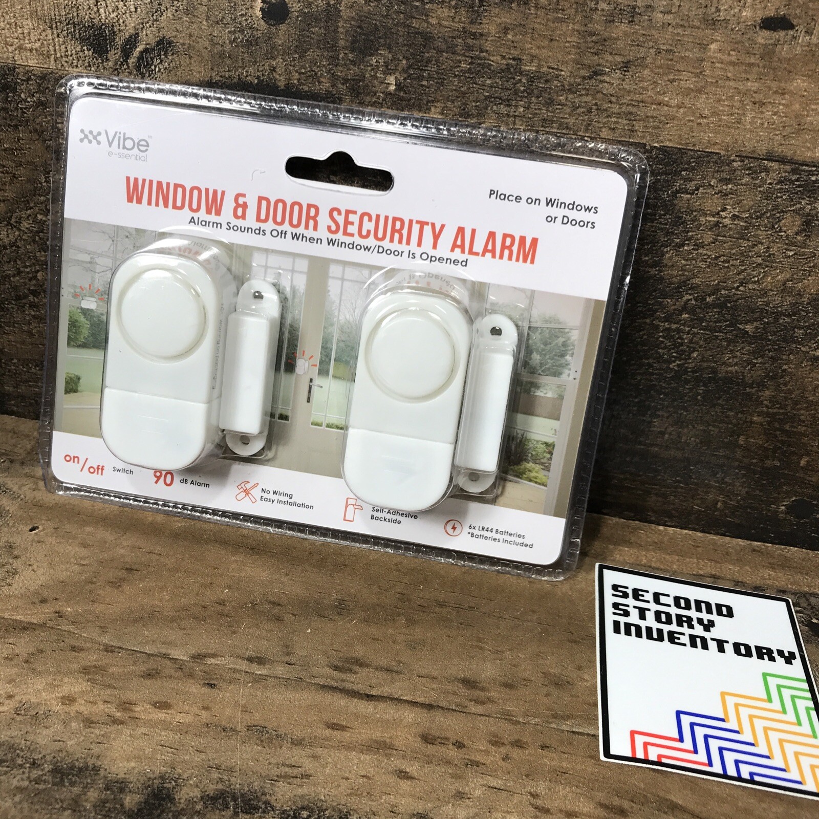 New Vibe e-ssentials Window & Door Security Alarm Simple Install 2-pack