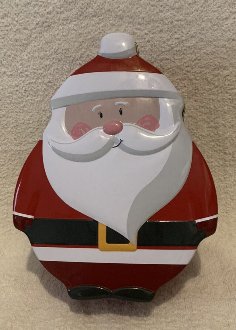 2 Pc 2006 Greenbrier International SANTA CLAUS Nesting Tin Boxes