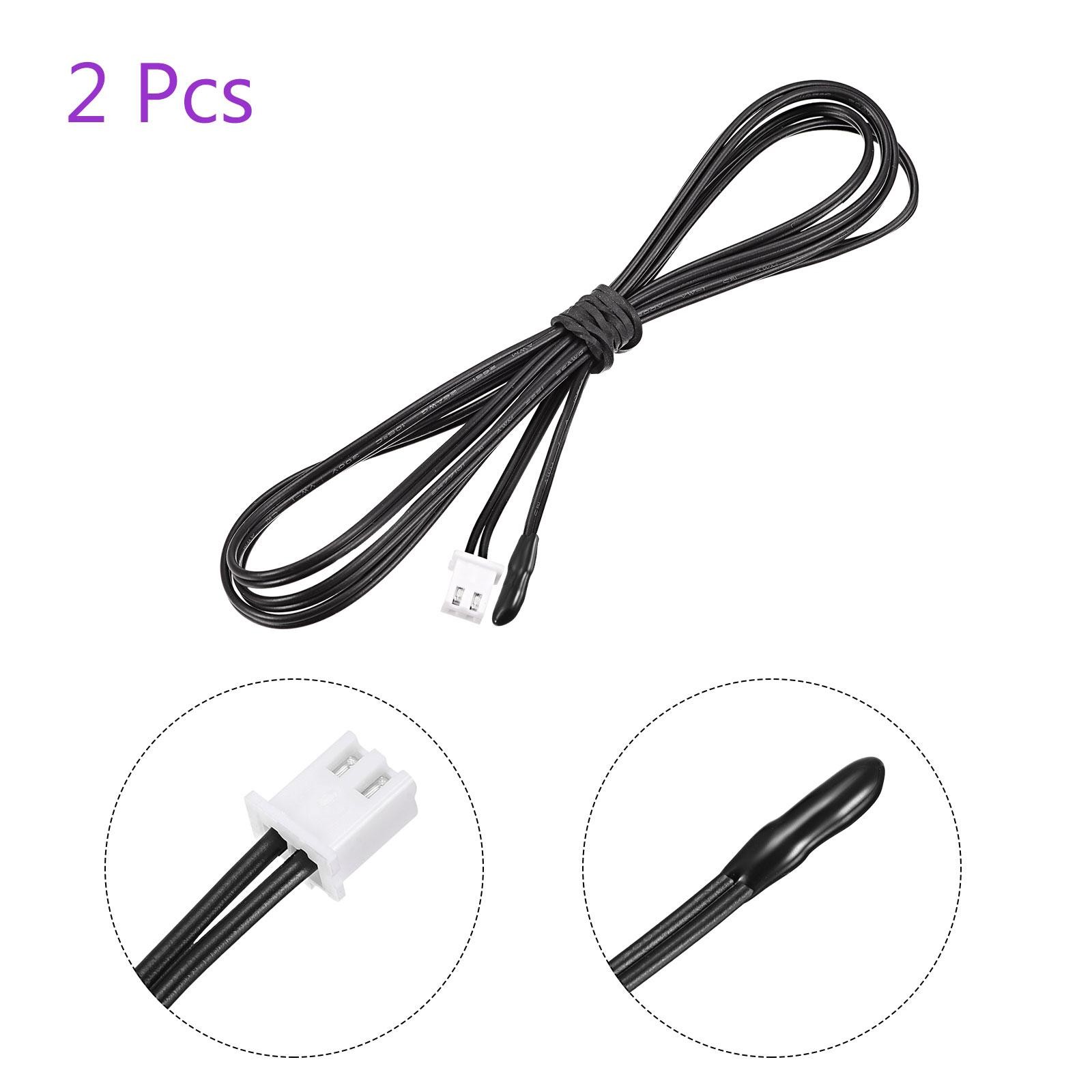2 Pack 15.7" 10K NTC Thermistor Probe, for 3D Printer Heater
