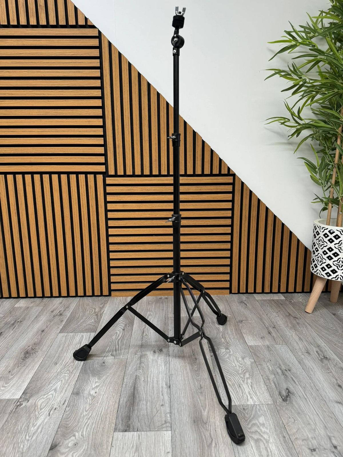 Straight Drum Cymbal Stand / Black Double Braced Hardware #WI25