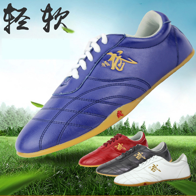 Martial Art Karate Taekwondo Shoe Kung Fu Genuine Leather Shoes Tai Chi Training