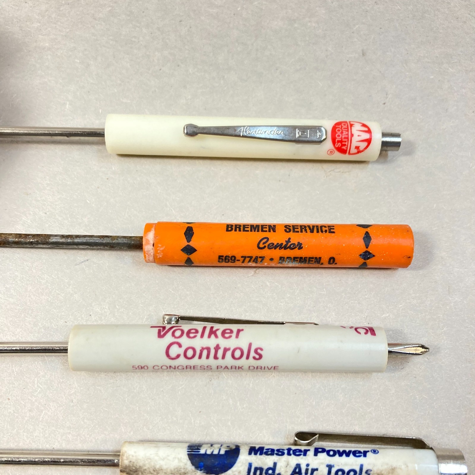 Vintage Advertising Screwdriver 5 Flat Slotted w/ 1 Mac Tools