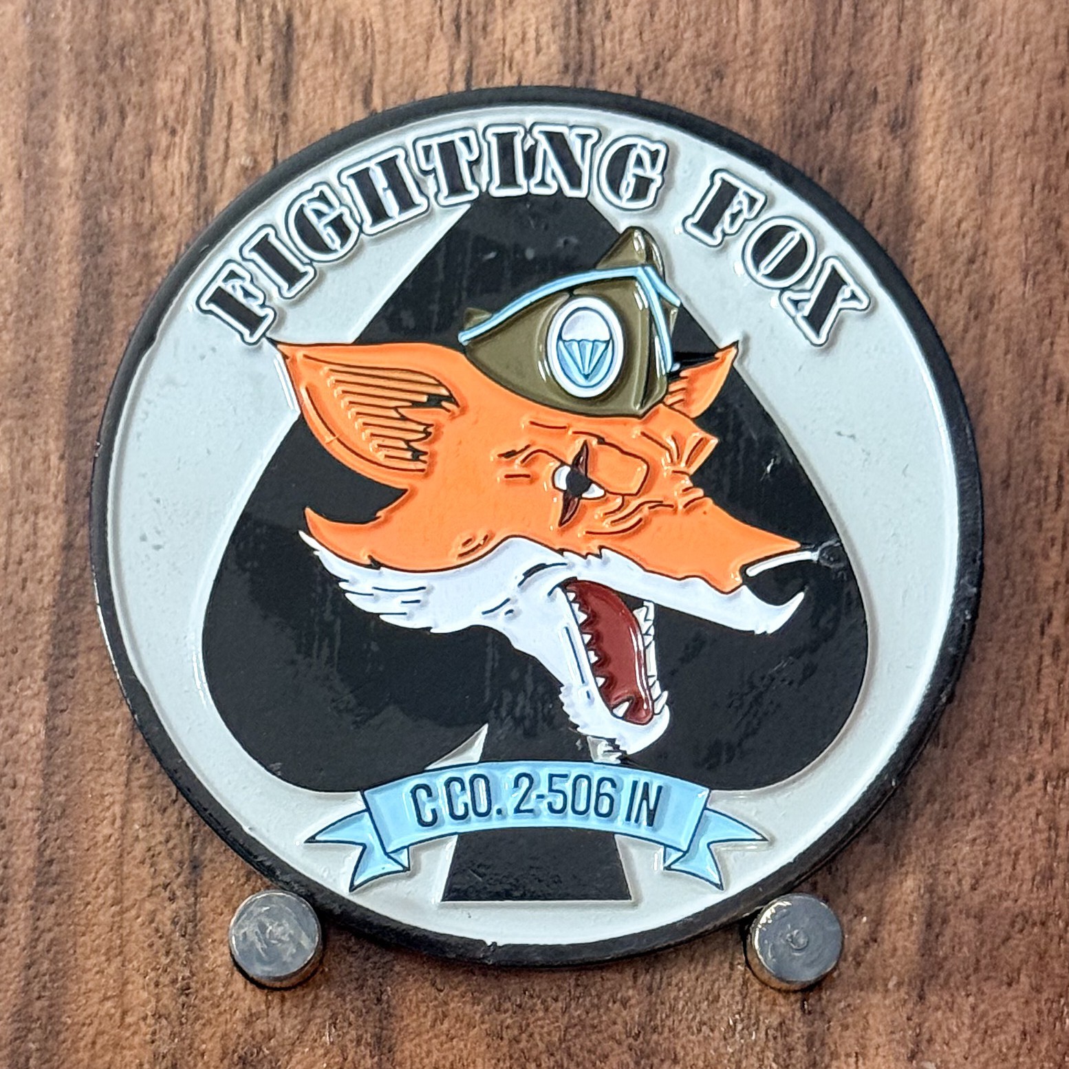 Fighting Fox 2-506 IN Currahee Challenge Coin  1#36