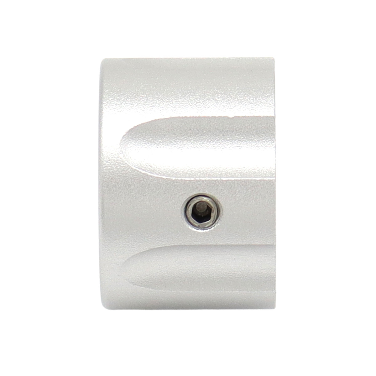 3Pcs Bullet Wheel Shape Aluminum Guitar Knobs Electronic Control Pot Cap Silver