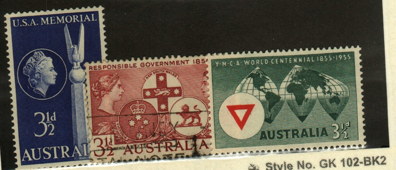 Australia #280 , 283 MNH, 287 used