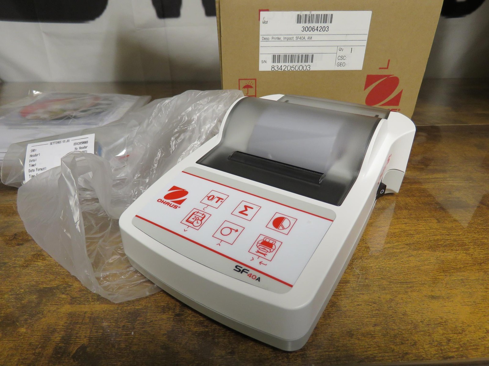 Ohaus SF40A Impact Dot-Matrix Printer - NEW in Box. Includes Software CD
