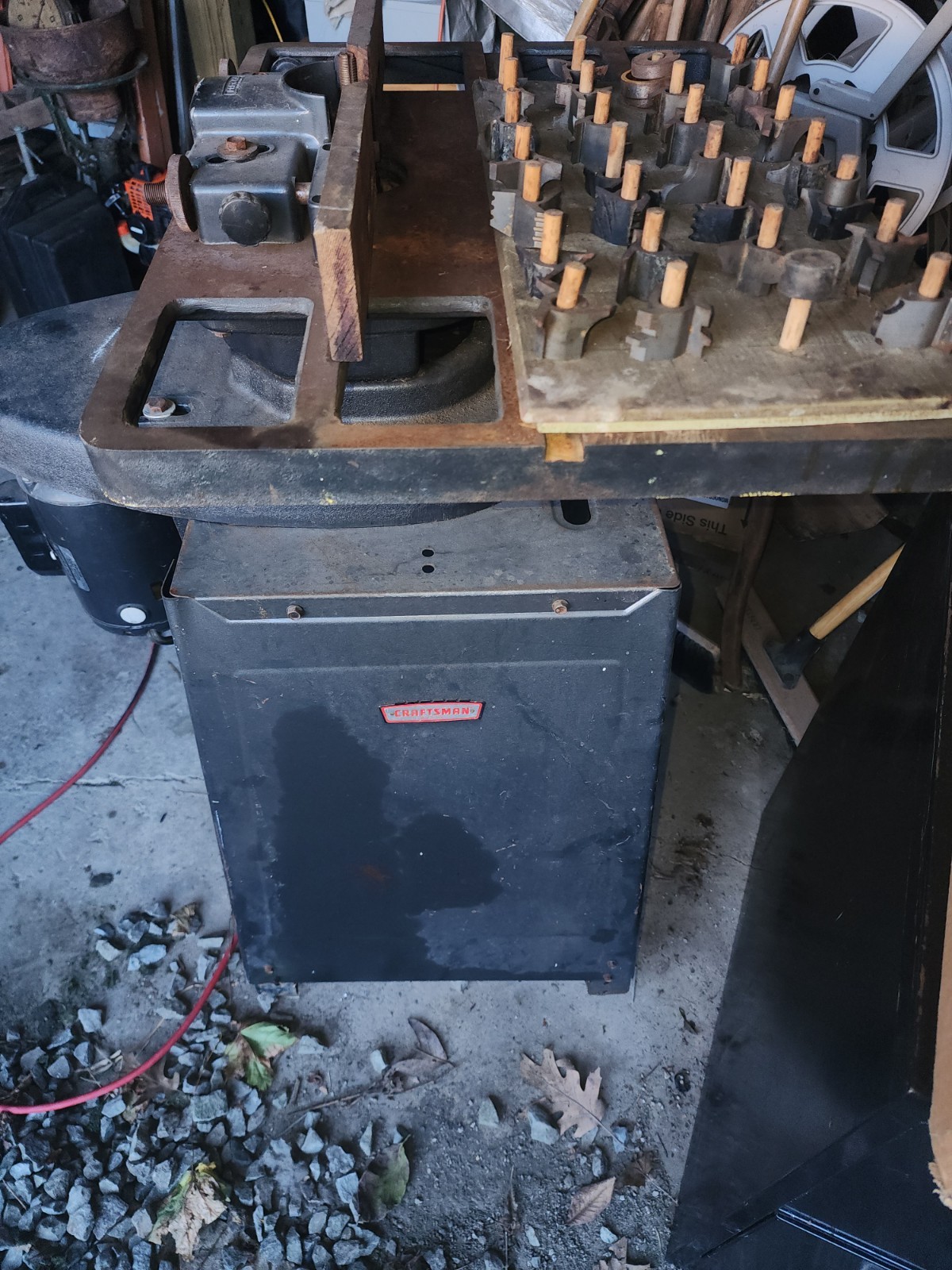 Craftsman Shaper with 27 Bits,3/4 HP, 1 Phase, 120 Volt, USED, SEE VIDEO