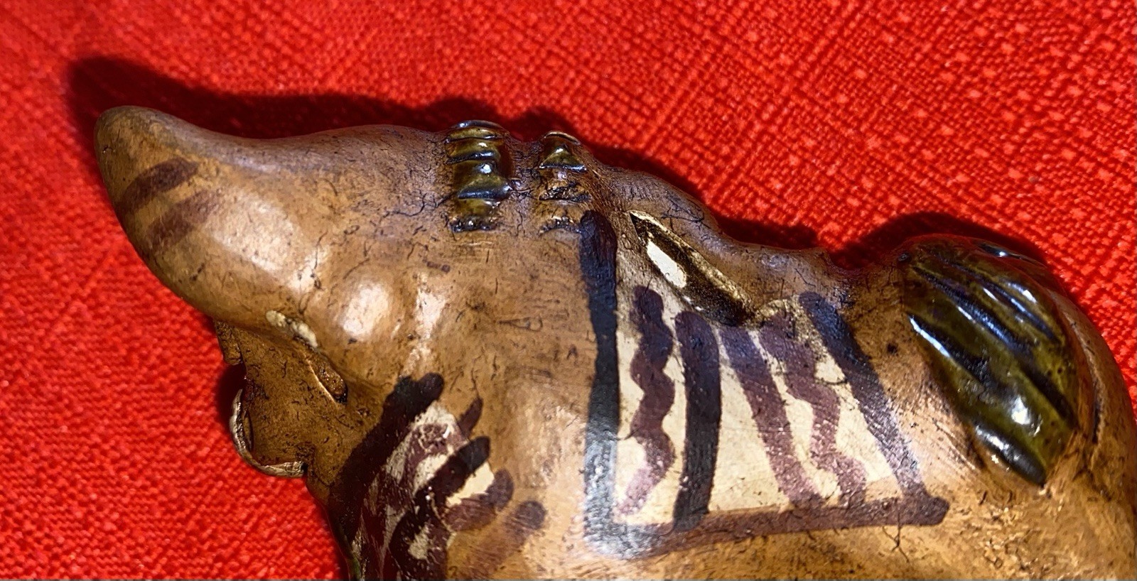 Traditional Peruvian Hand Painted Ceramic Torito de Pucara Bull 2" Folk Art